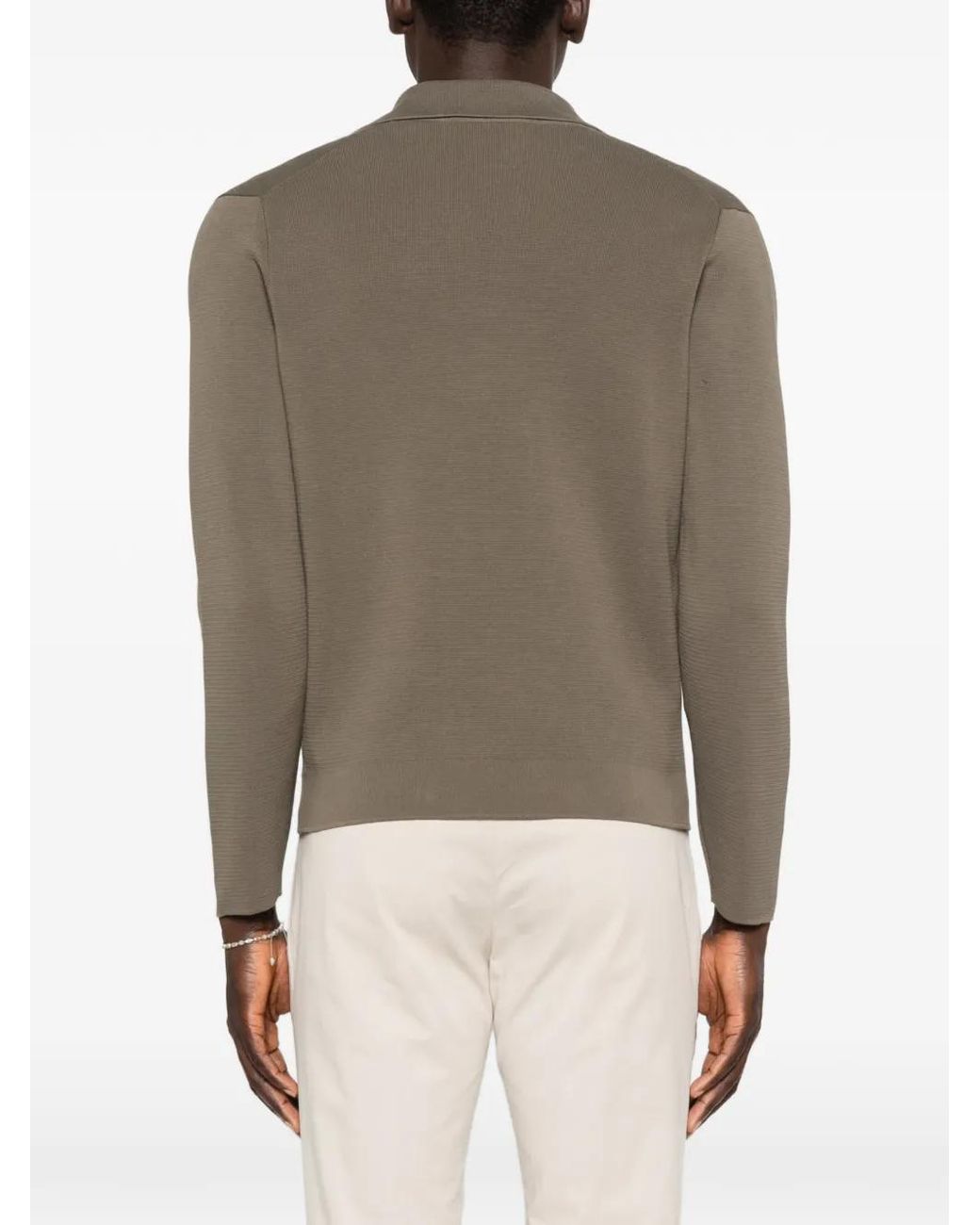 FILIPPO DE LAURENTIIS Brown Double Breasted Cardigan for men