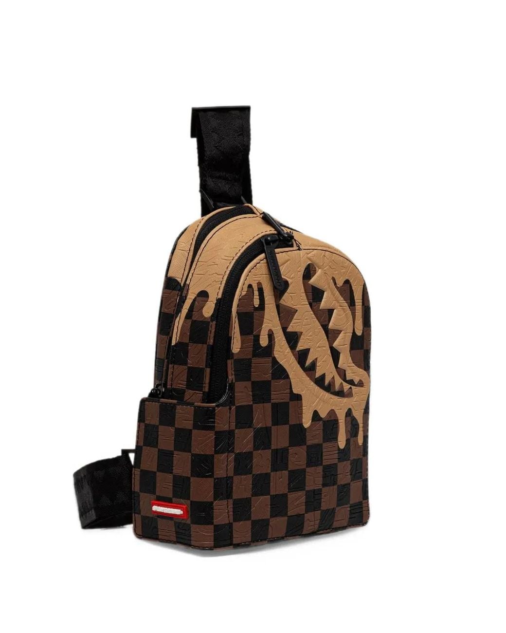 Sprayground Black Designer Drip Effect Backpack