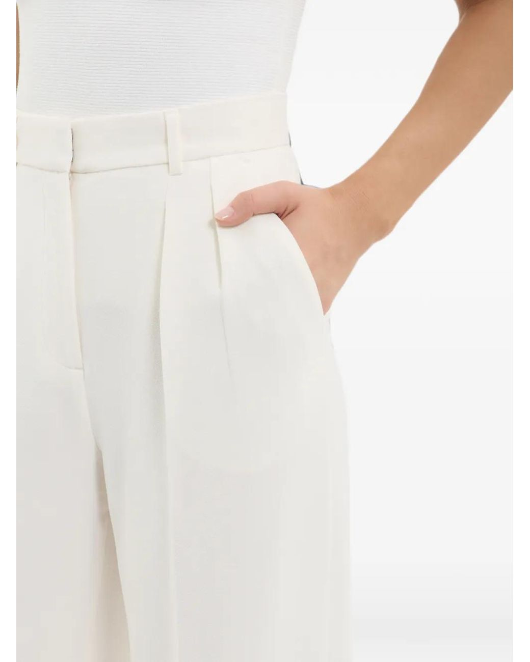 Rebecca Vallance White Odilia Wide Trousers