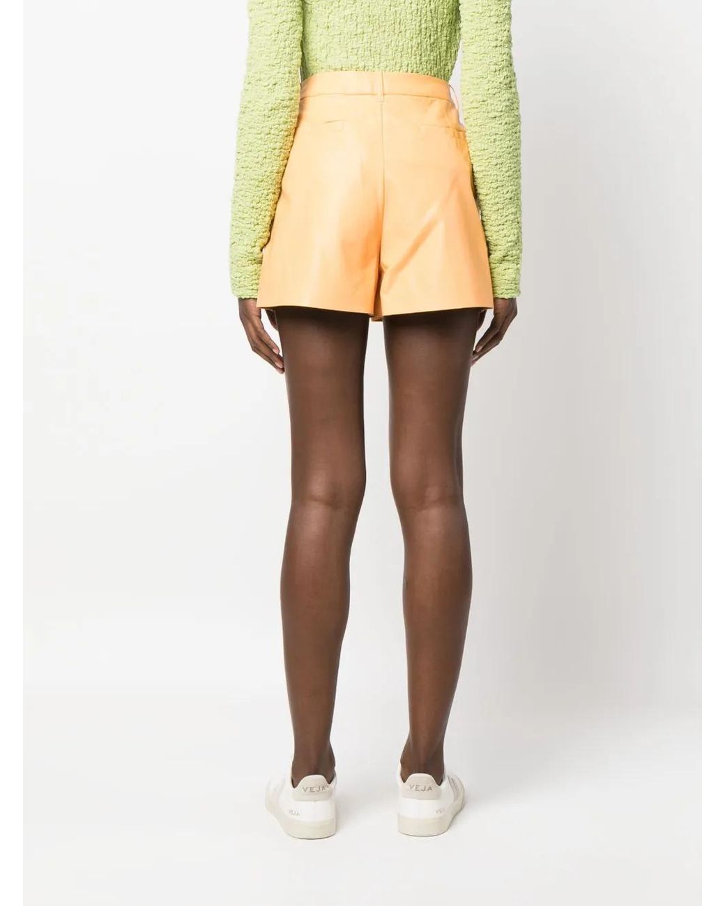 Stand Studio Orange Short Kirsty En Cuir Artificiel