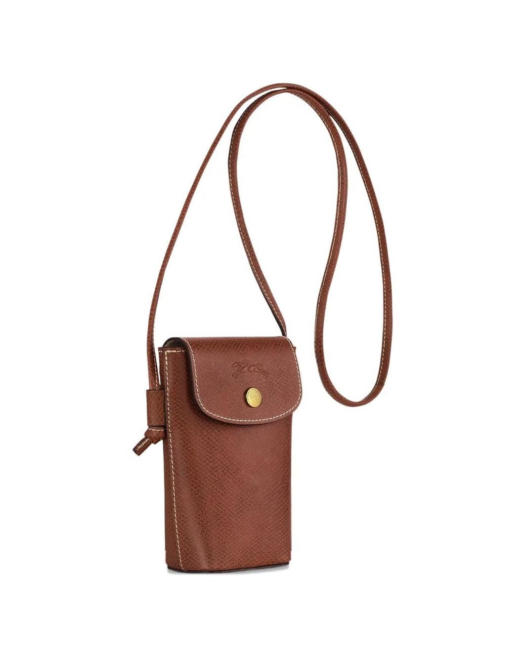 Longchamp Brown Épure Phone Case