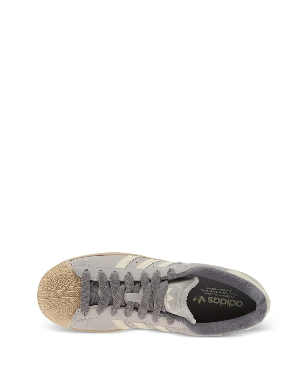 Adidas White Baskets Superstar Ii À Rayures