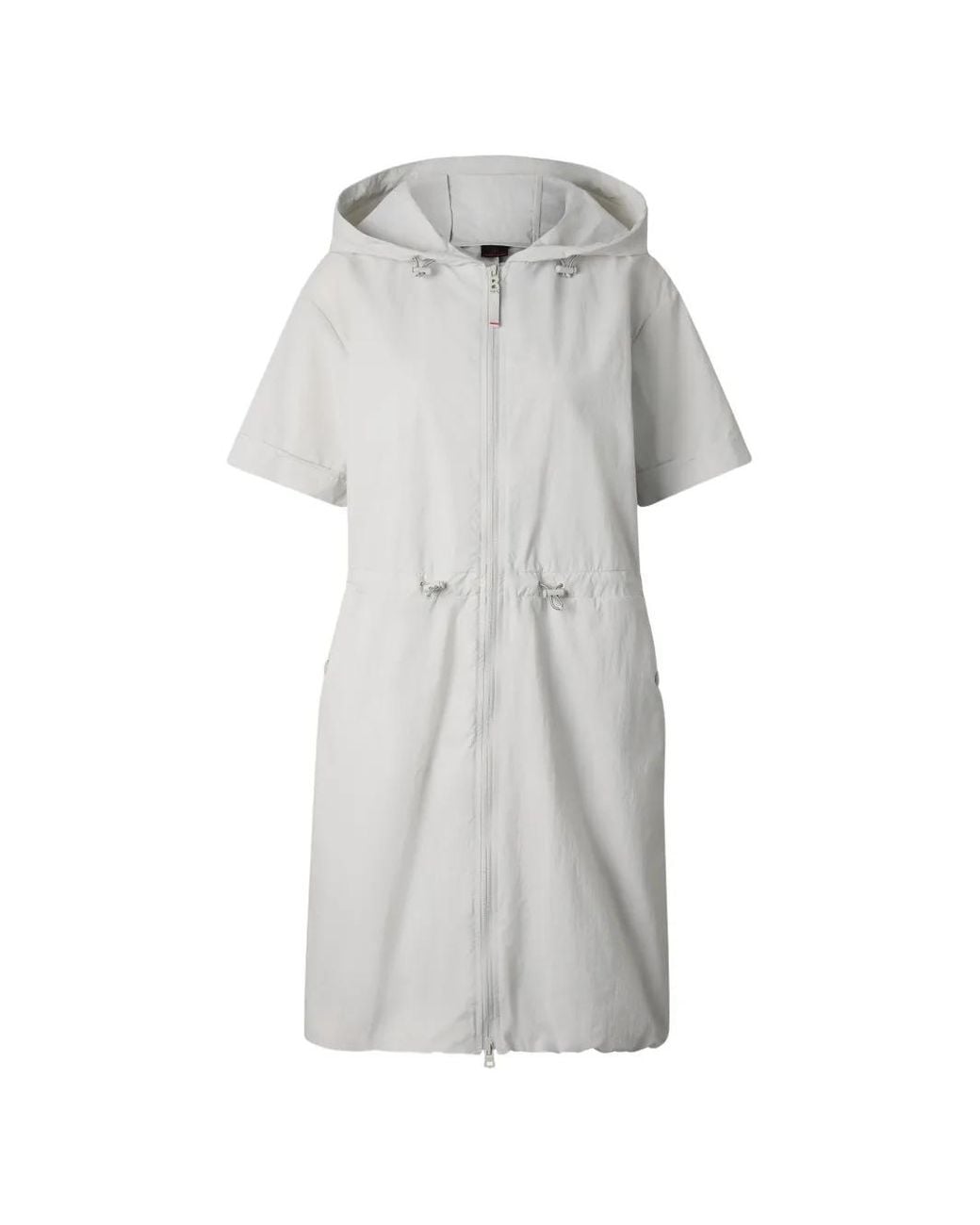 Bogner Fire + Ice Gray Ronny Hooded Mini Dress