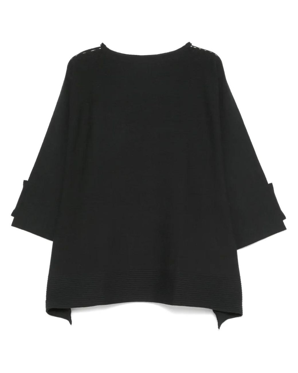 Issey Miyake Black Square Rib Ap Sweater