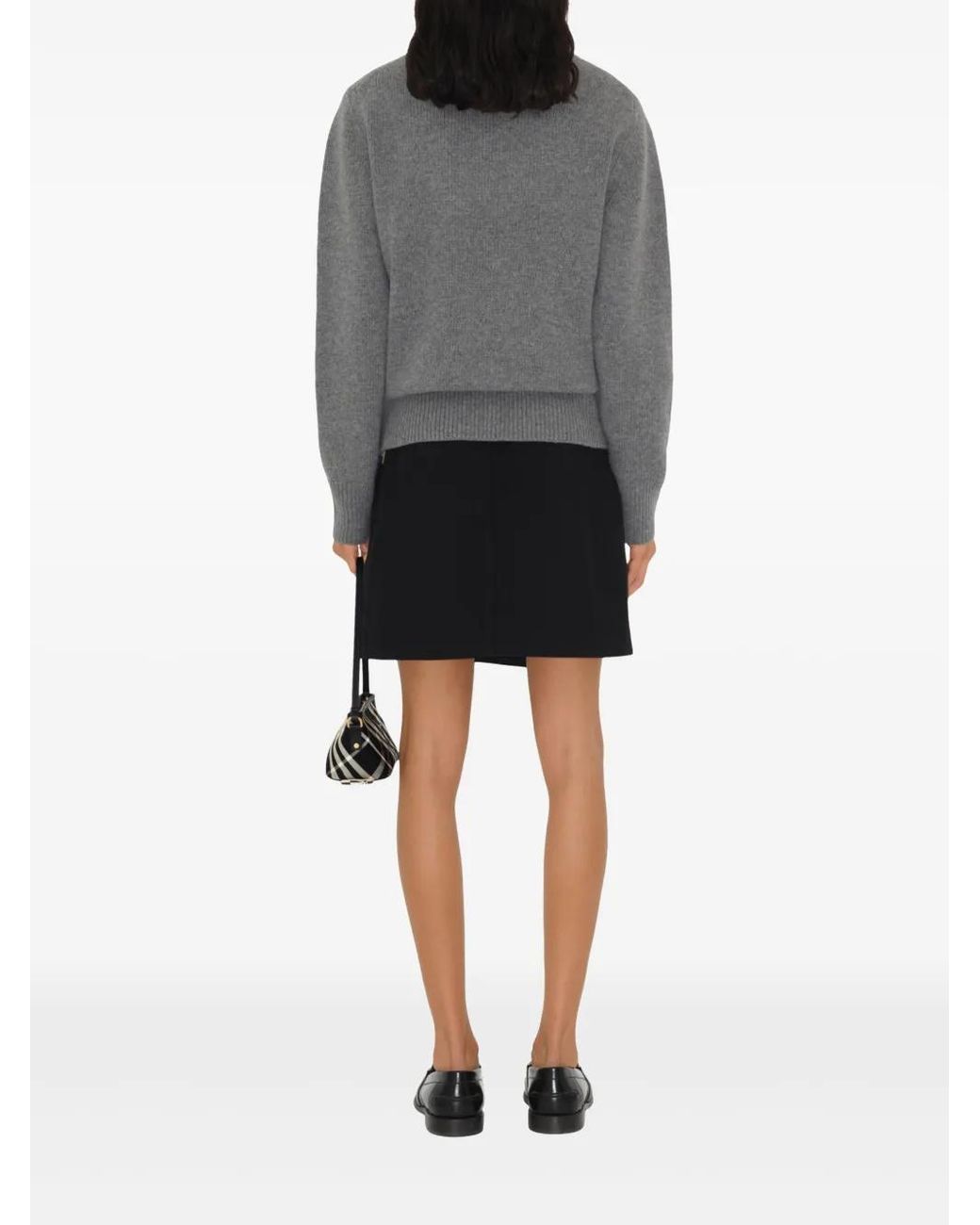 Burberry Gray Ekd Wool Cashmere Sweater
