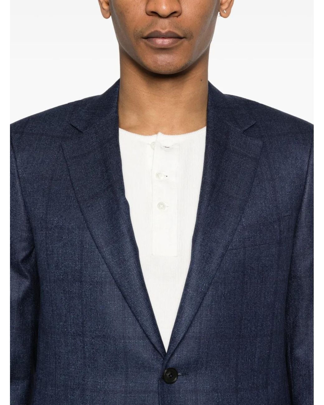 Canali Blue Check Pattern Blazer for men