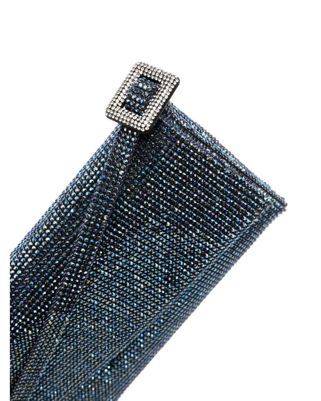 Benedetta Bruzziches Blue Vittissima La Grande Crystal-Embellished Crossbody Bag