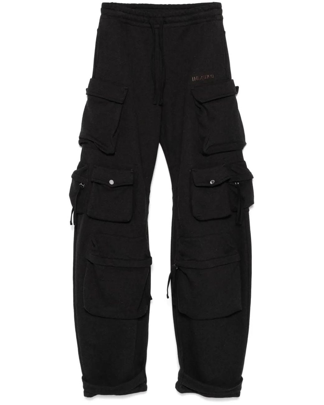 The Attico Black Long Faded Track Pants