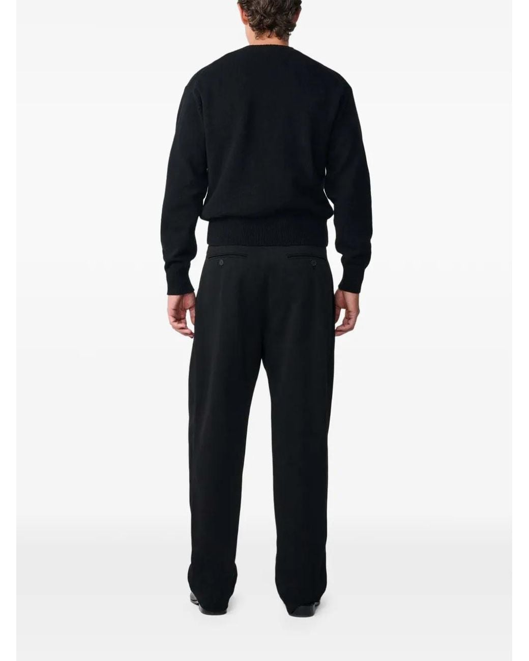 Studio Nicholson Black Nottingham Pullover Mit Sattelärmeln