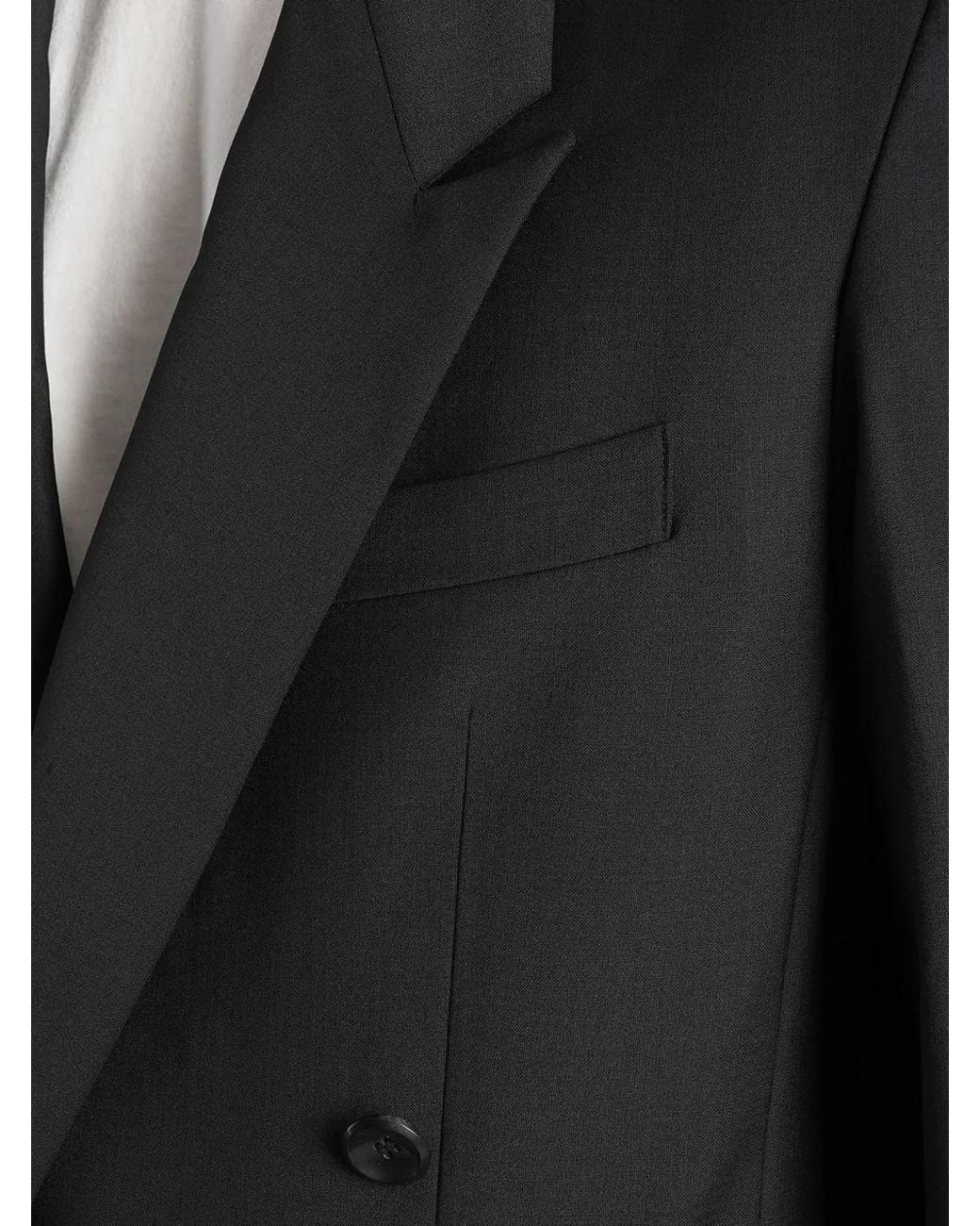 Attachment Black Double-Breasted Suit Jacket for men