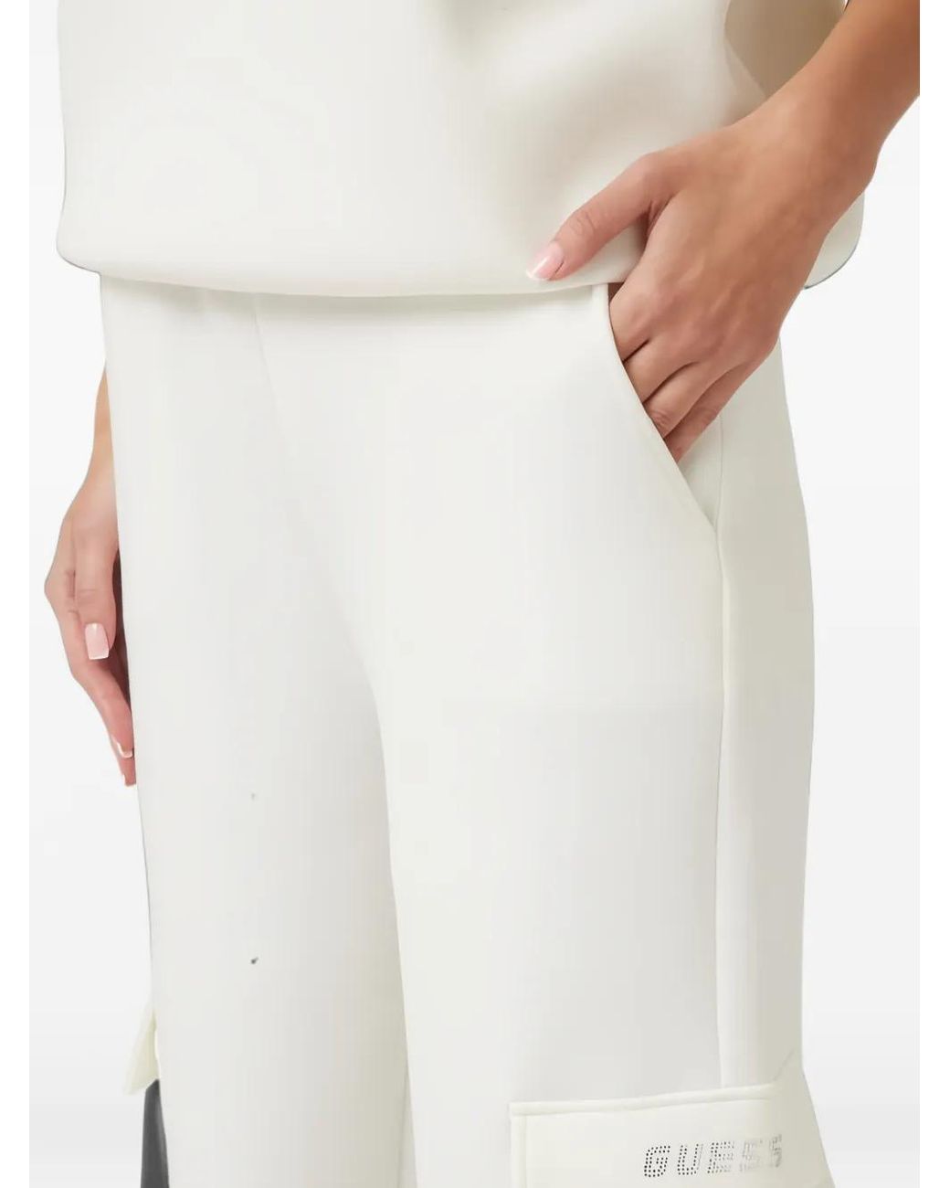 Guess White Scuba Cargo Trousers