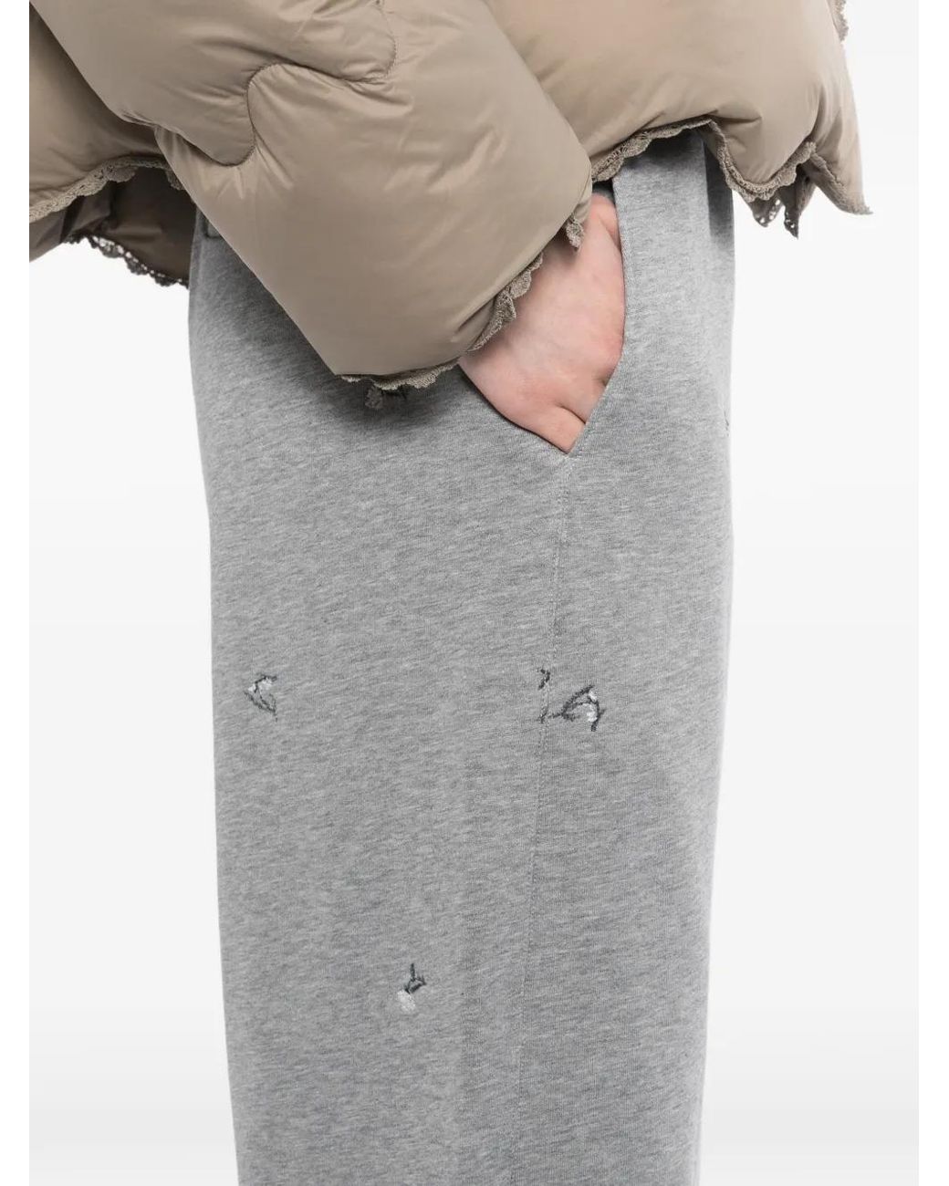 JNBY Gray Embroidered Track Pants