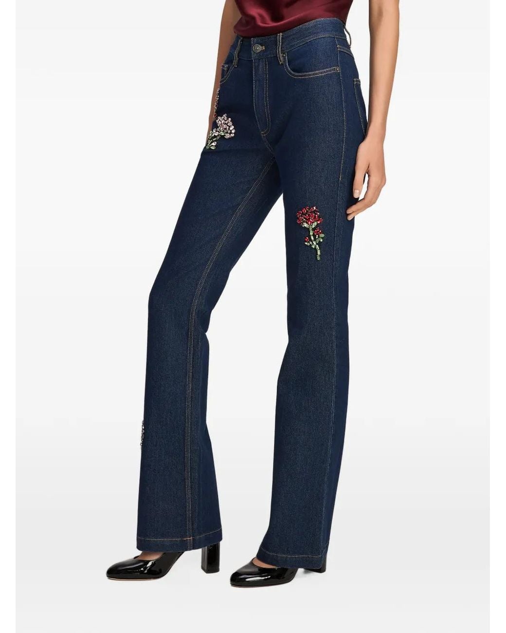 Cinq À Sept Blue Stevie Rhinestone-Embellished Jeans