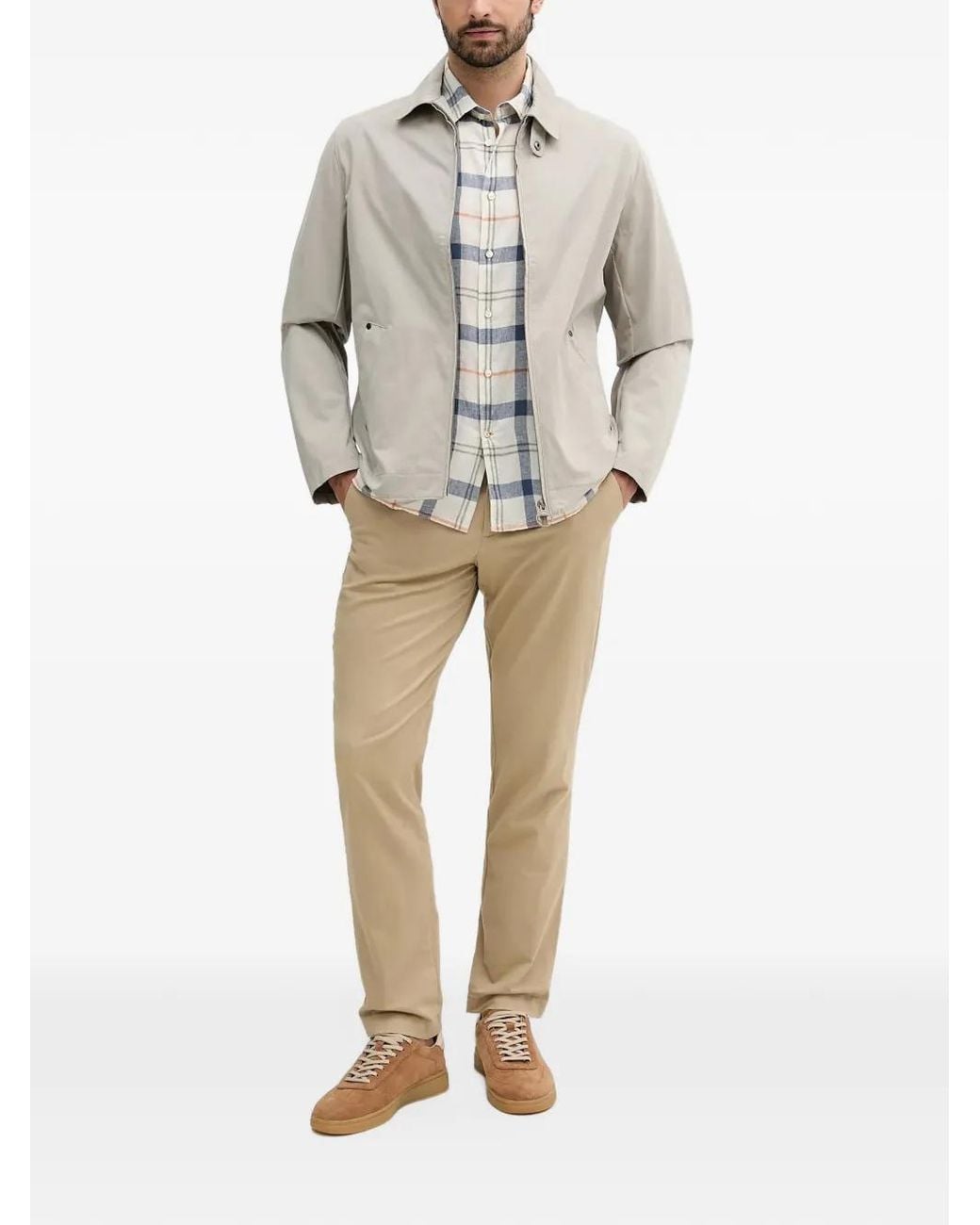 Barbour Natural Croft Check-Print Short-Sleeve Shirt for men