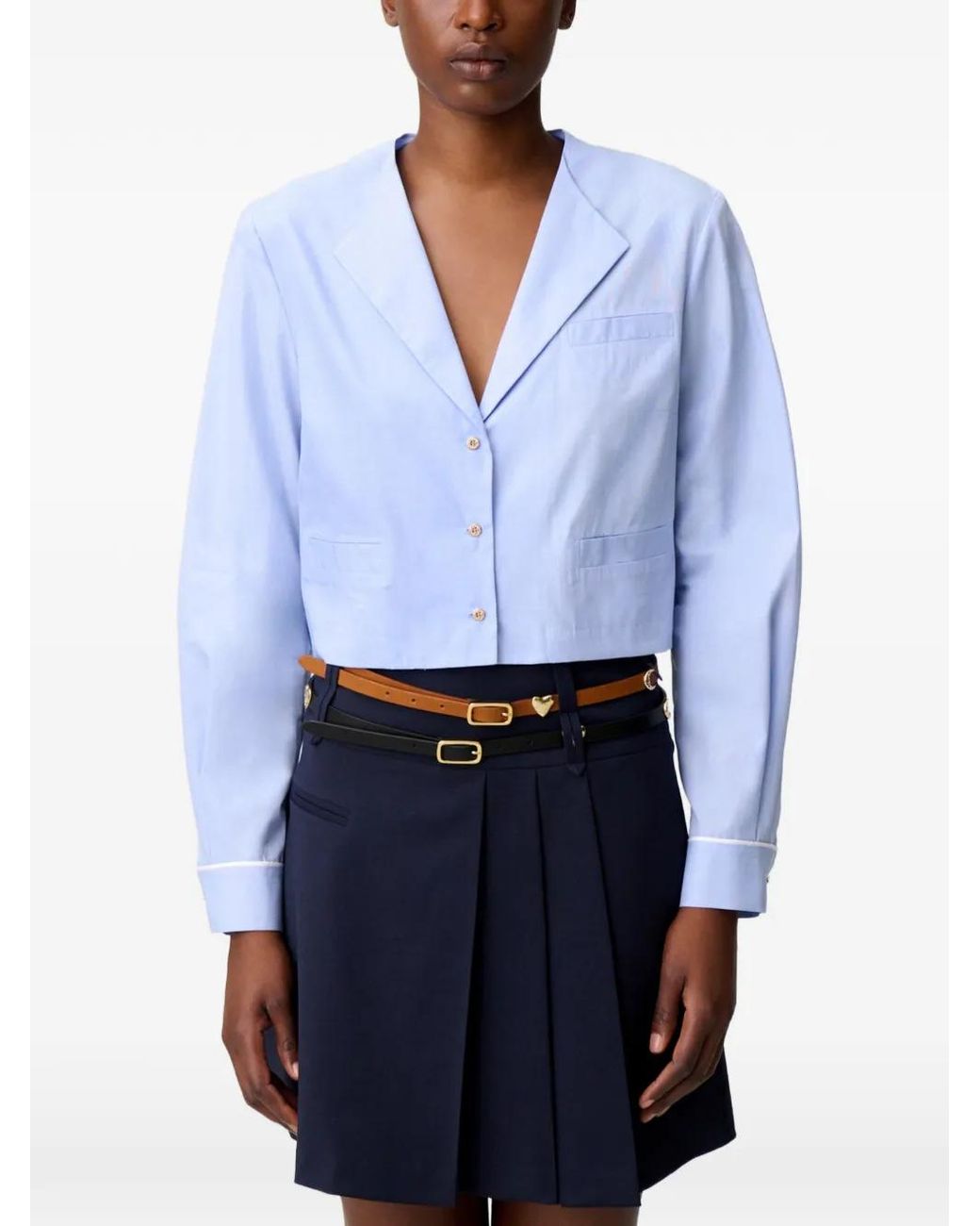 Claudie Pierlot Blue Poplin Shirt