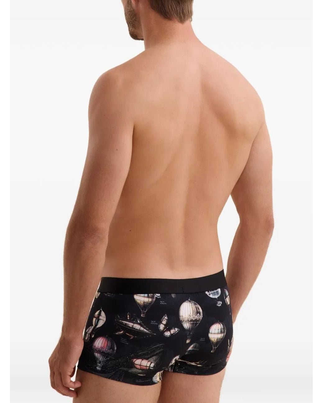 Aubade Black Boxer À Imprimé Graphique for men
