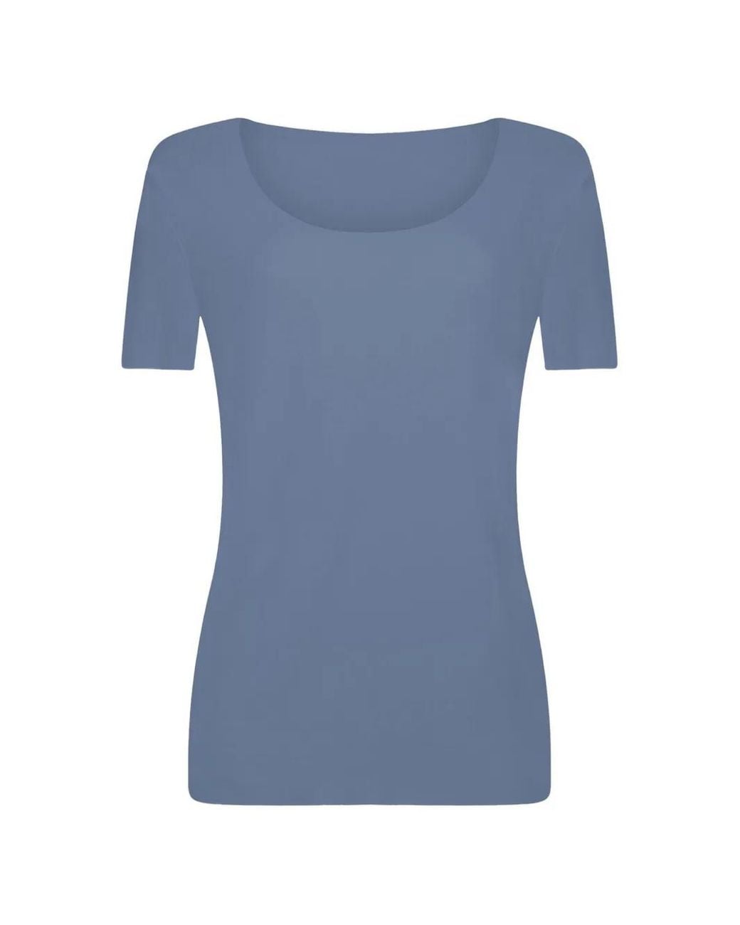 Wolford Blue Scoop-Neck Short-Sleeve T-Shirt