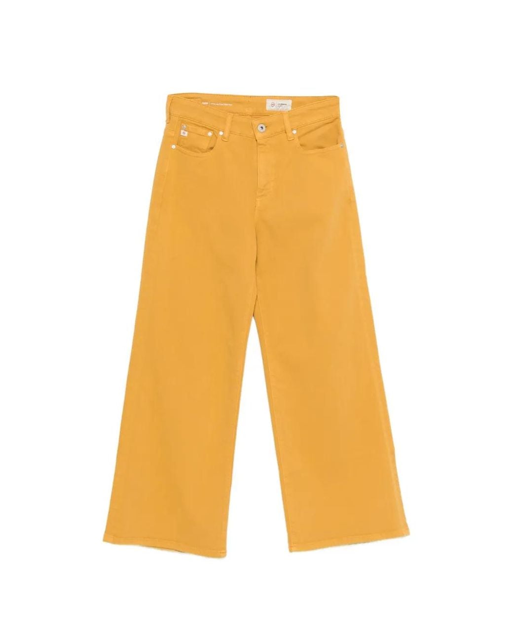 AG Jeans White Wide Leg Crop Jeans