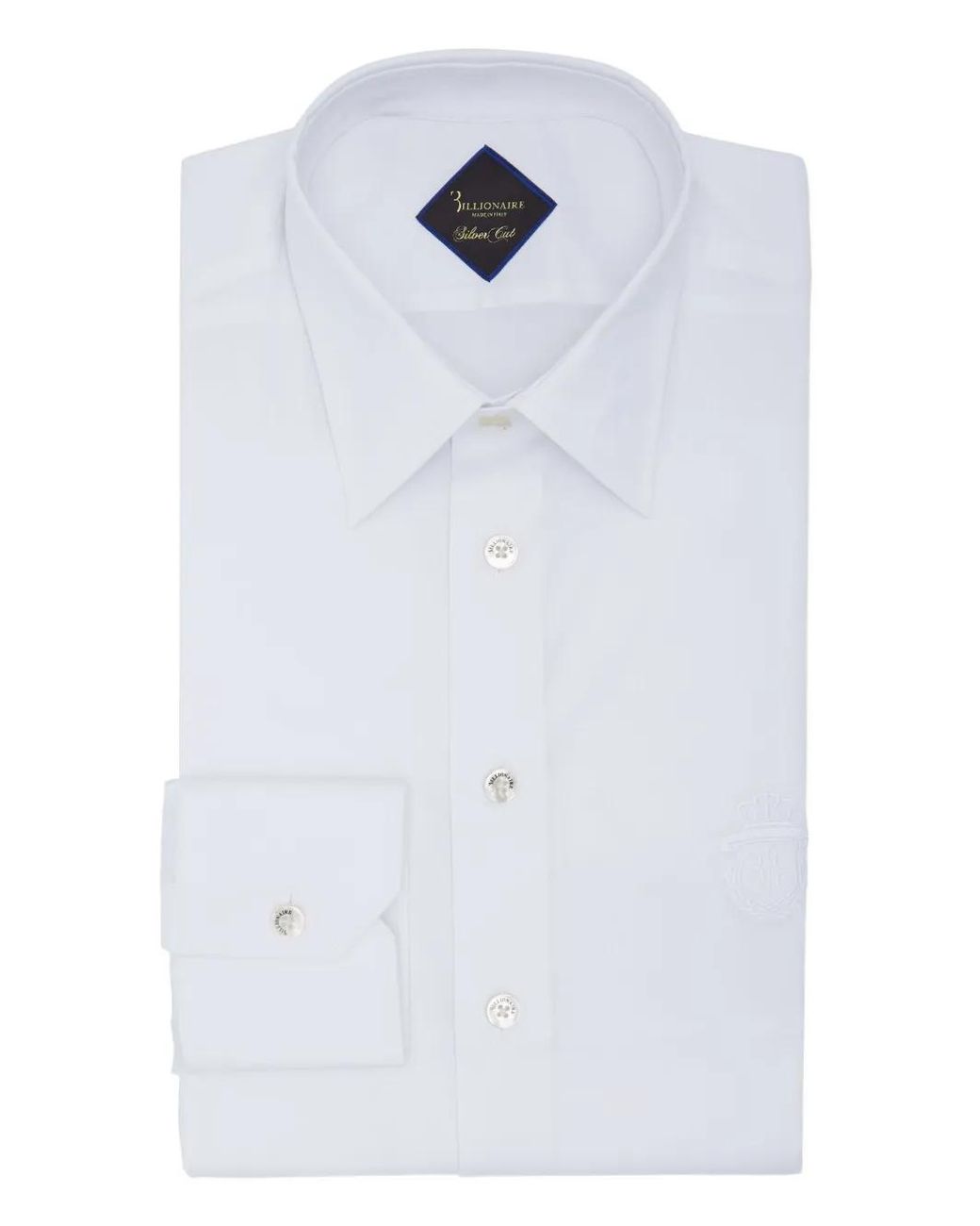 Billionaire White Chemise À Manches Longues for men