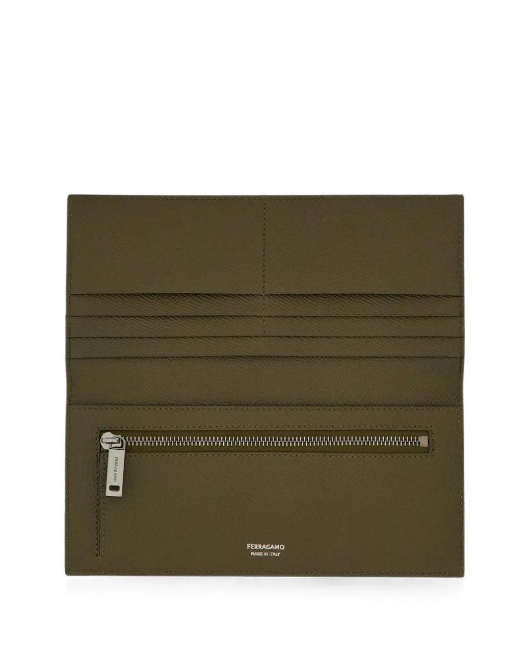 Ferragamo Brown Gancini Organizer Wallet for men