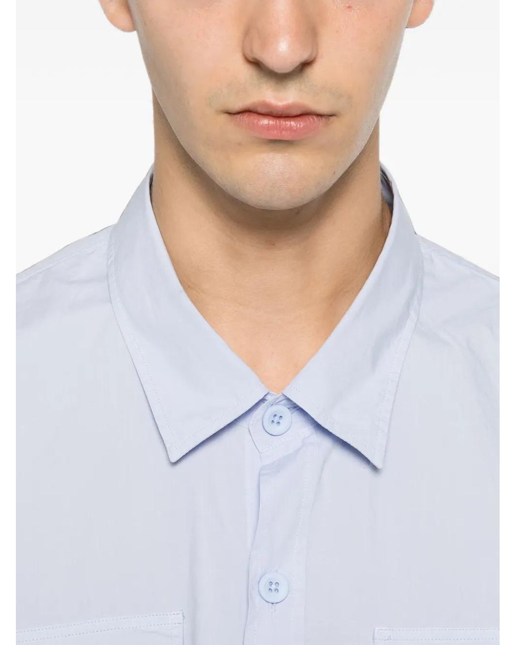 sunflower White Flap-Pocket Shirt for men