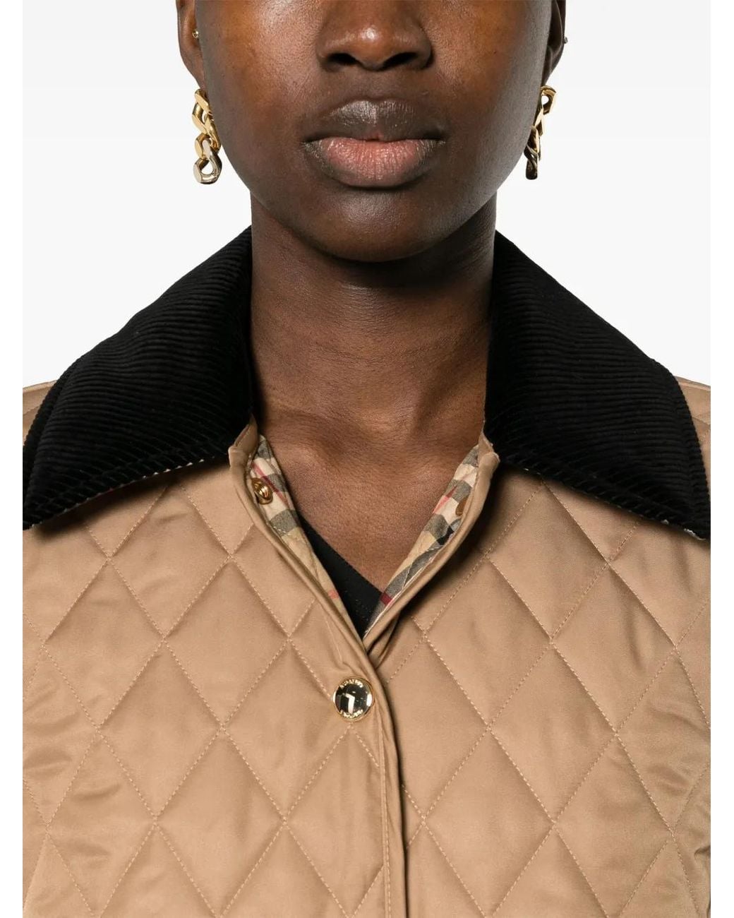 Burberry Brown Autumn Elegance Quilted Jacket