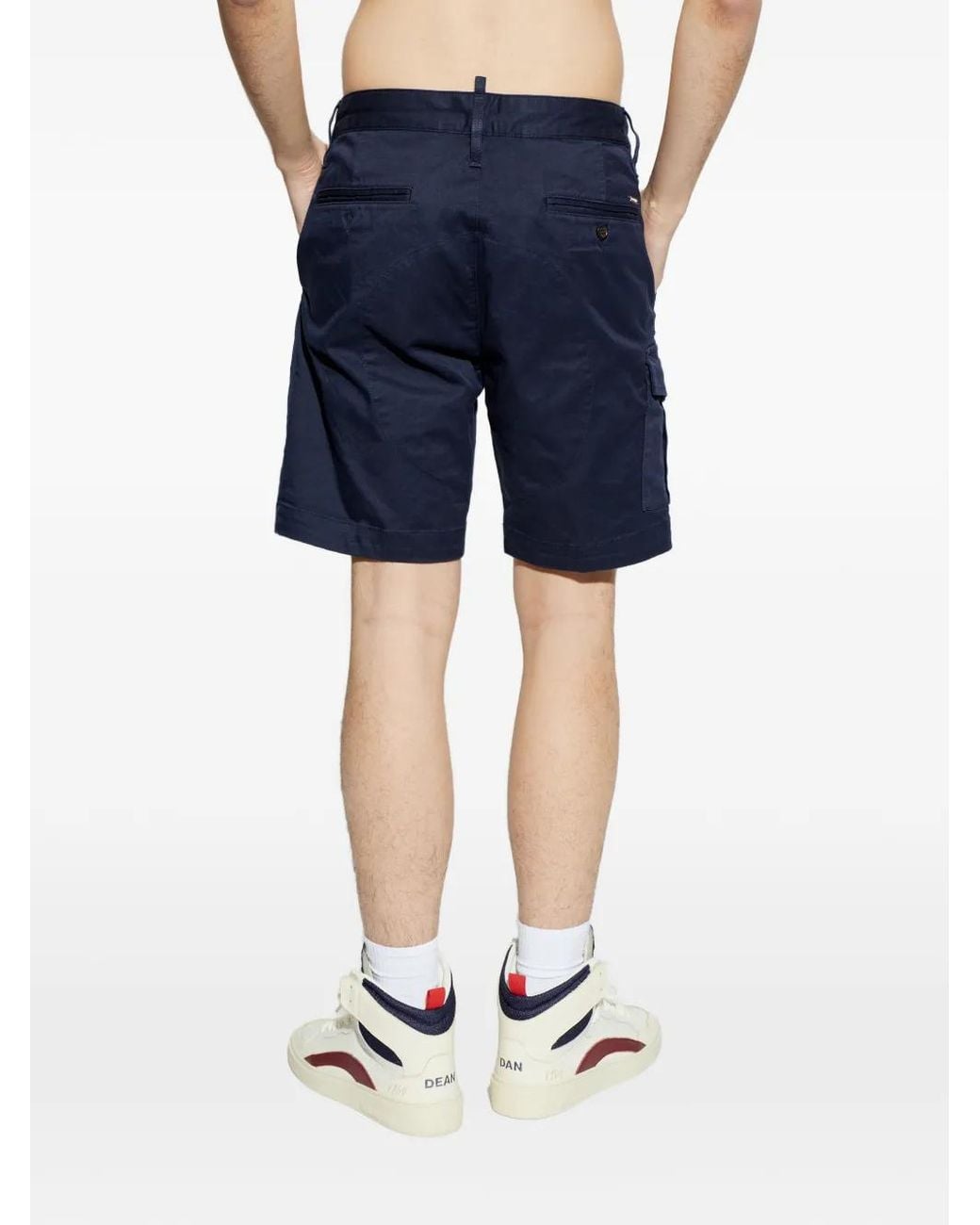 DSquared² Blue Buttoned Cargo Shorts for men