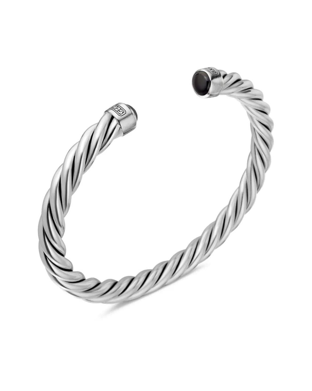 David Yurman Multicolor Sterling Cable Cuff Bracelet (6Mm) for men