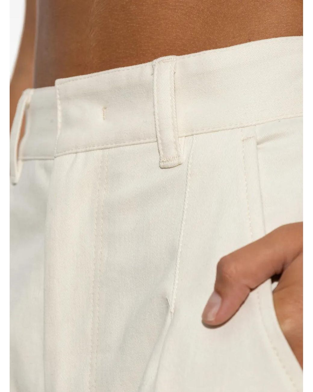 Isabel Marant White Lenadia Pleated Trousers