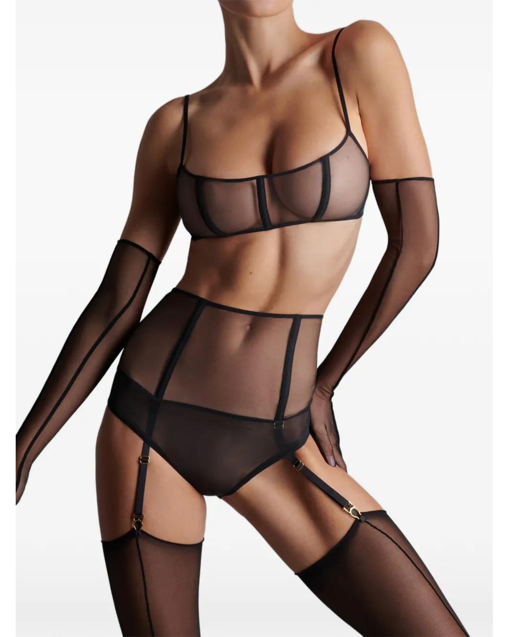 Maison Close Black L'Amoureuse Opera Gloves