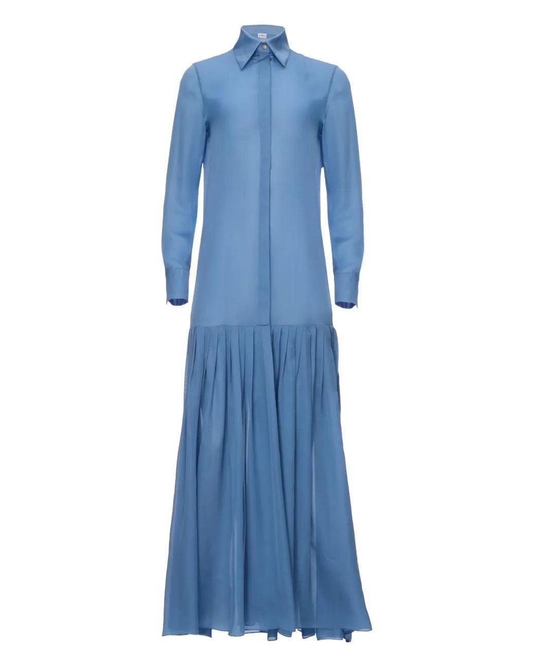 Il Volo Blue Noa Pleated Shirt Dress