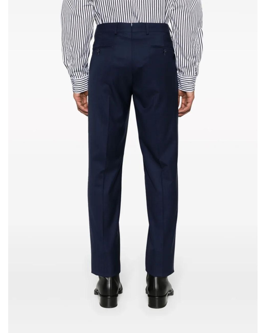 Ralph Lauren Blue Tapered Wool Chino Trousers for men