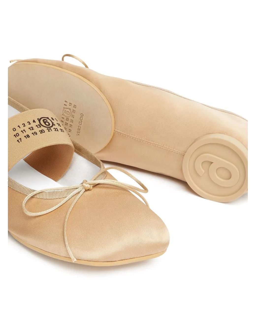 MM6 by Maison Margiela Natural ‘Anatomic’ Ballet Flats