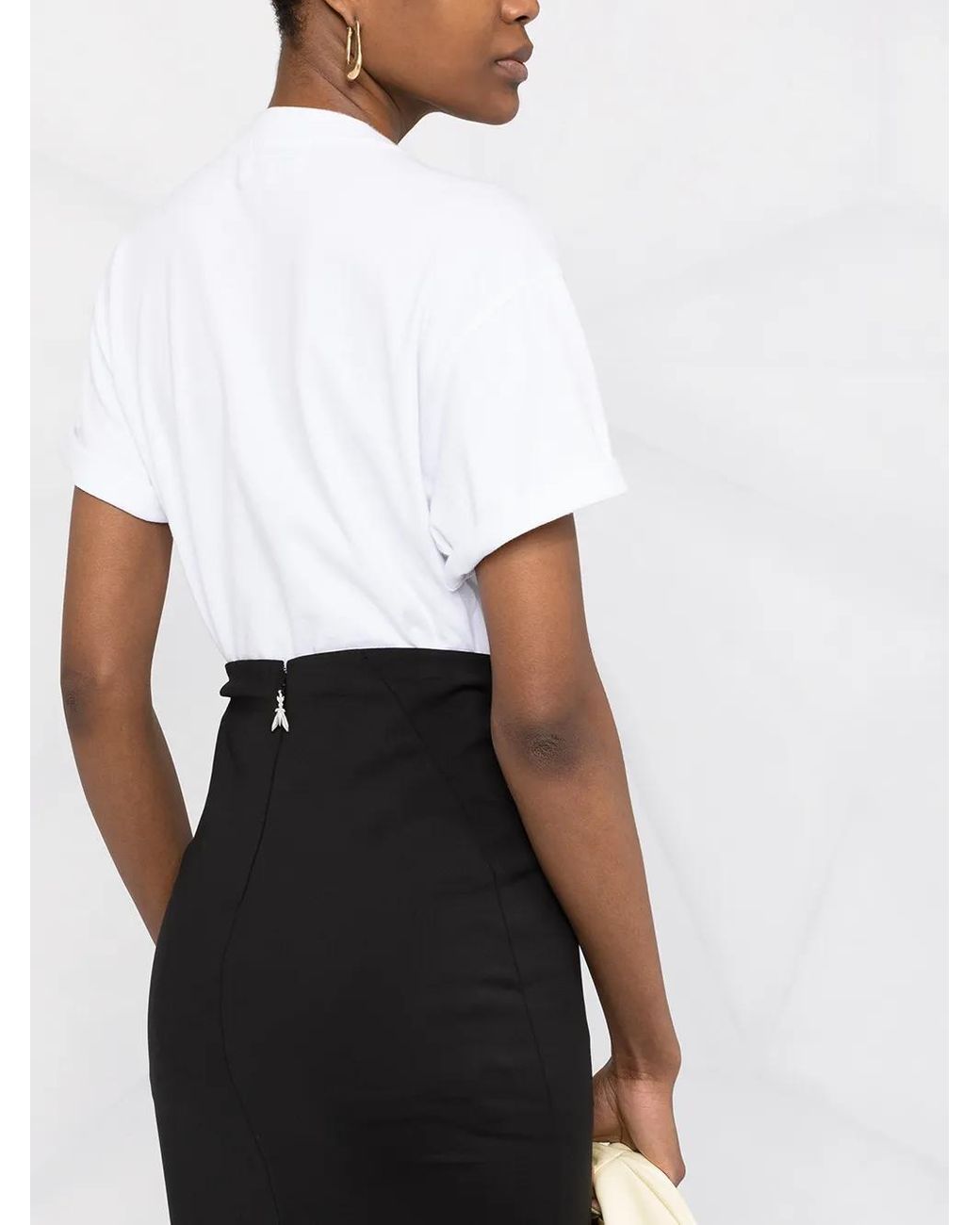Patrizia Pepe Black High-Waist Pencil Skirt