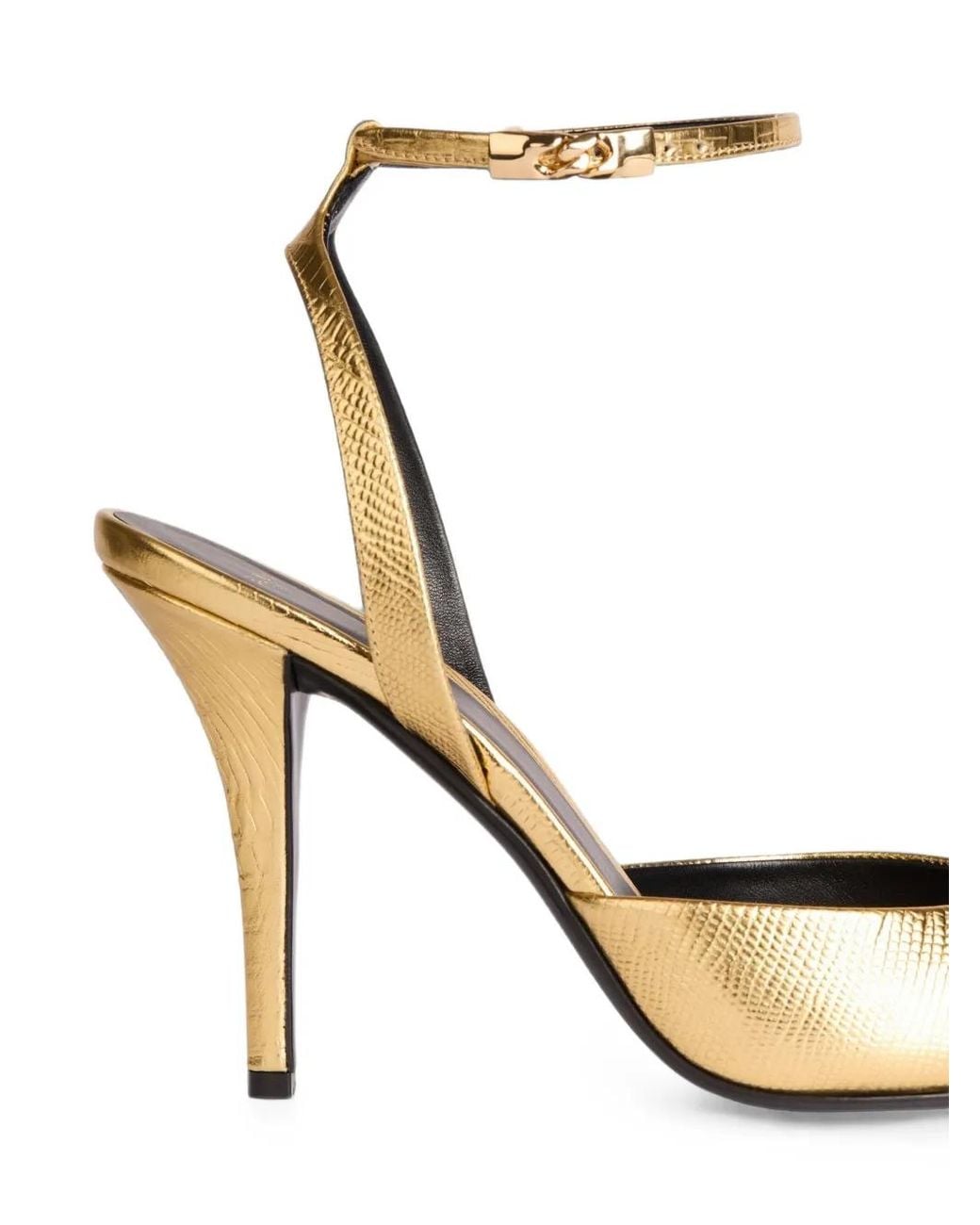 Balmain Metallic Strappy Pumps