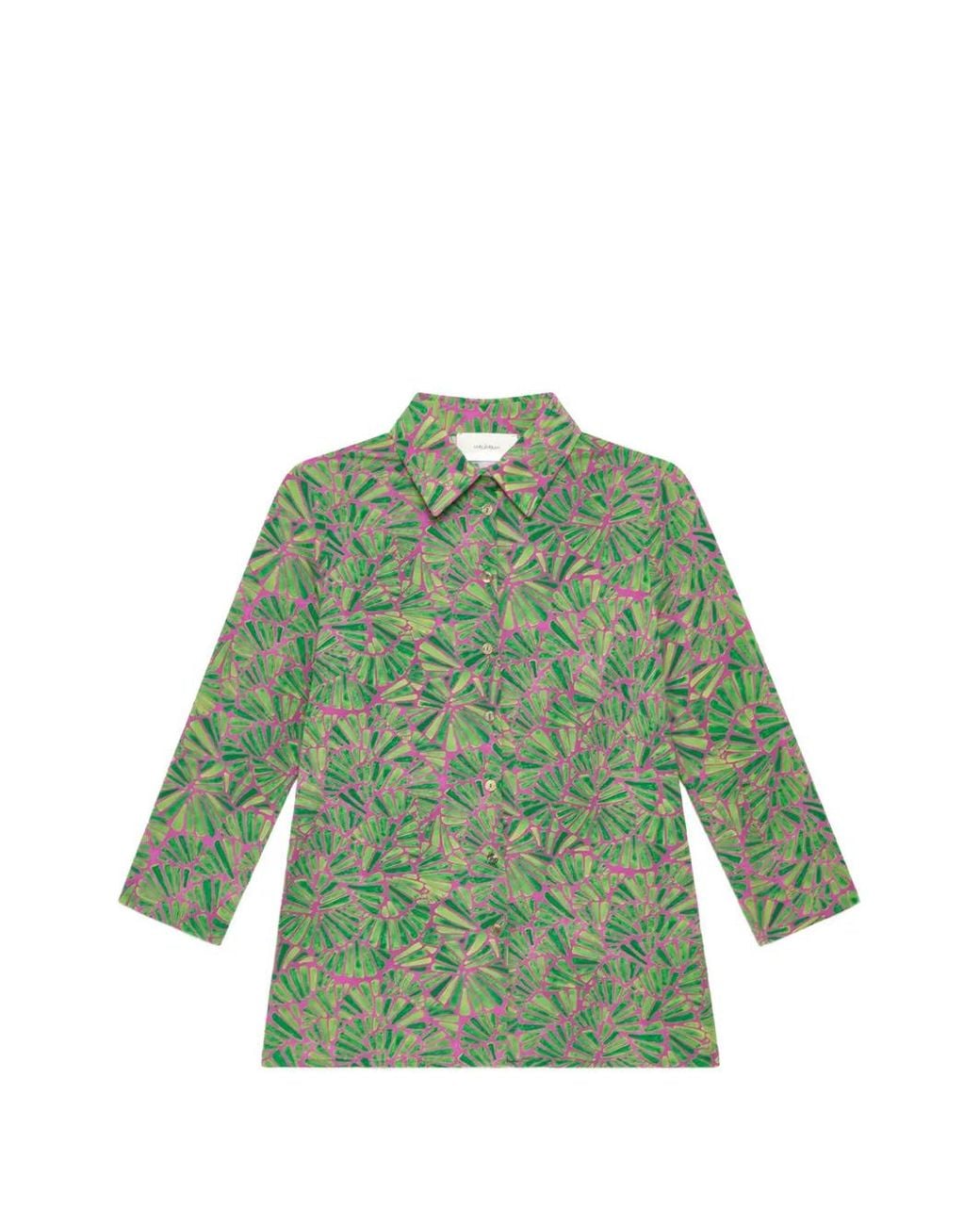 Maliparmi Green Chemise À Imprimé Graphique
