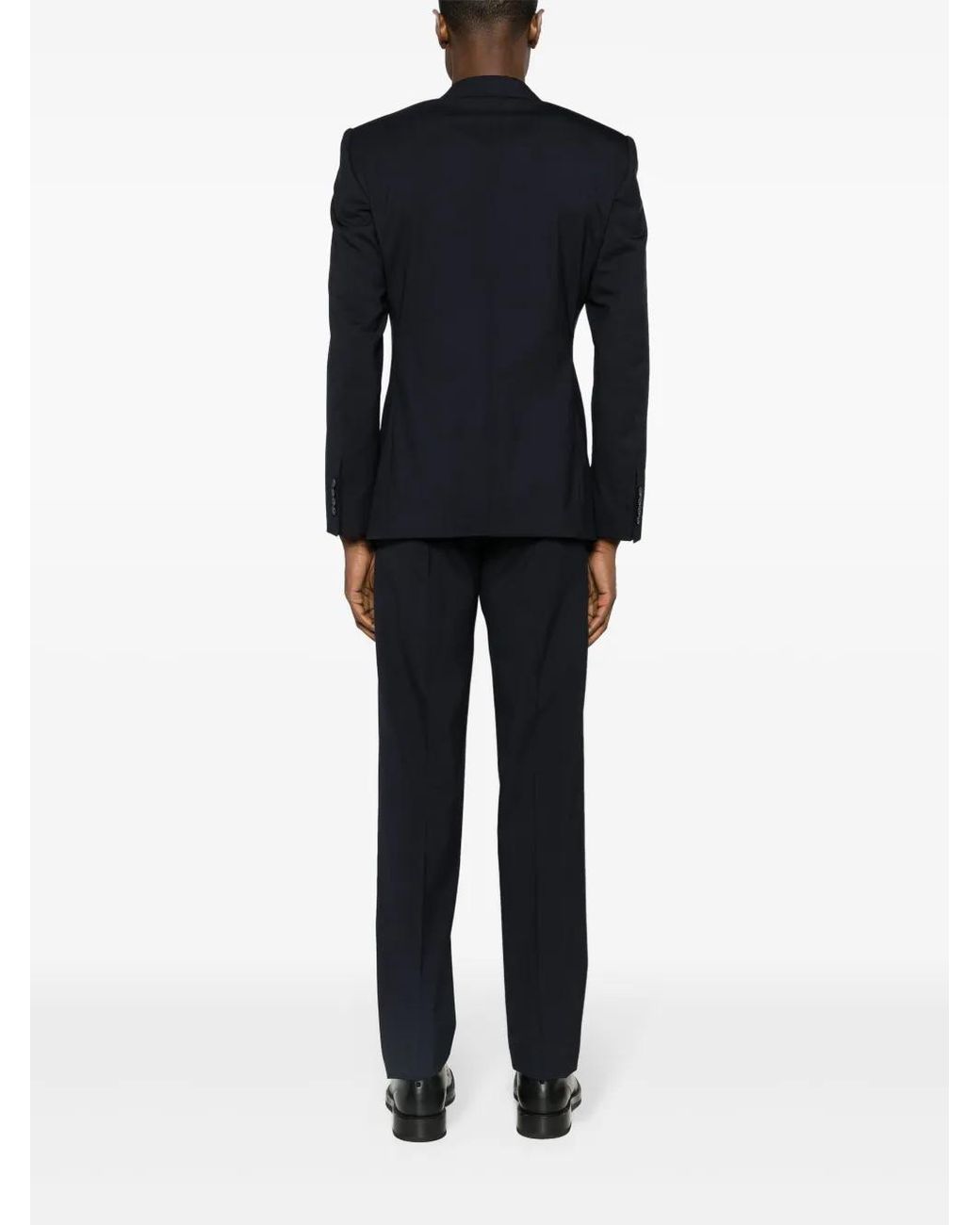 Dolce & Gabbana Black Double-Breasted Twill Blazer for men