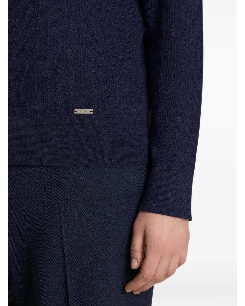 Jersey De Canalé Kiton de color Blue