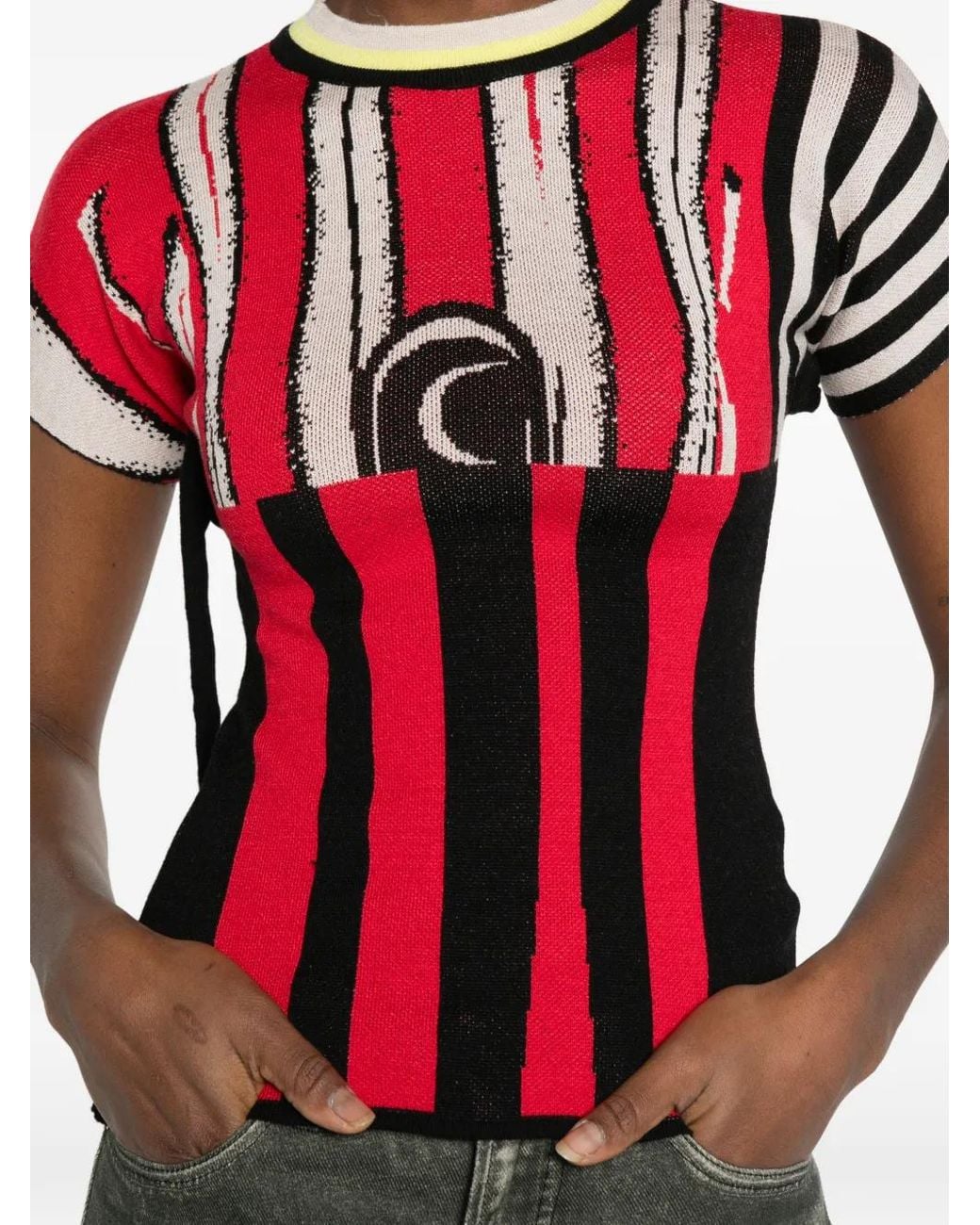 OTTOLINGER Red Striped Knit T-Shirt