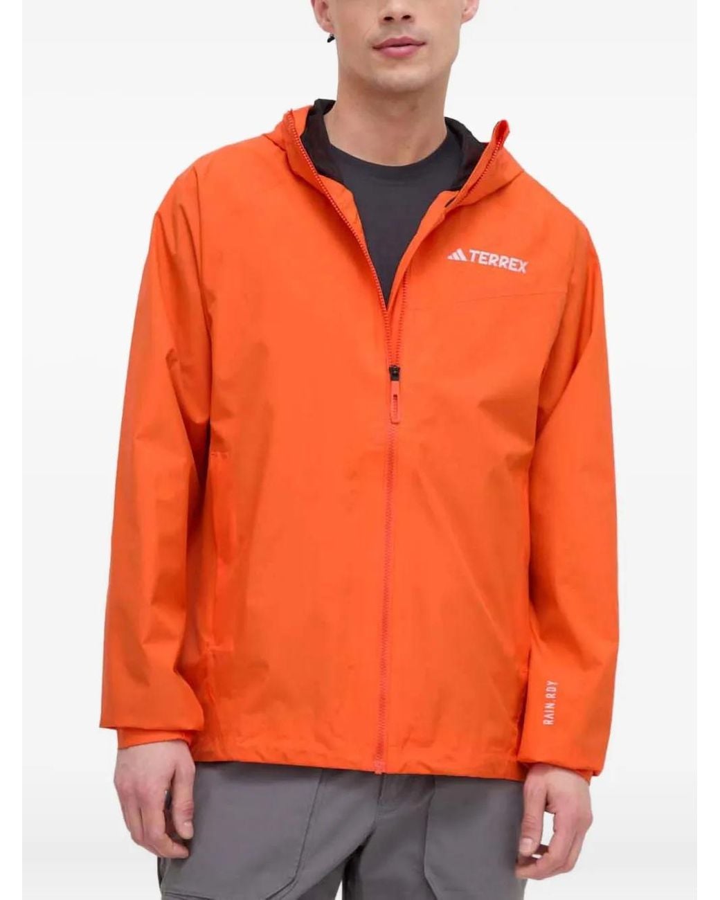 Chaqueta Con Cremallera Y Capucha Adidas de hombre de color Orange