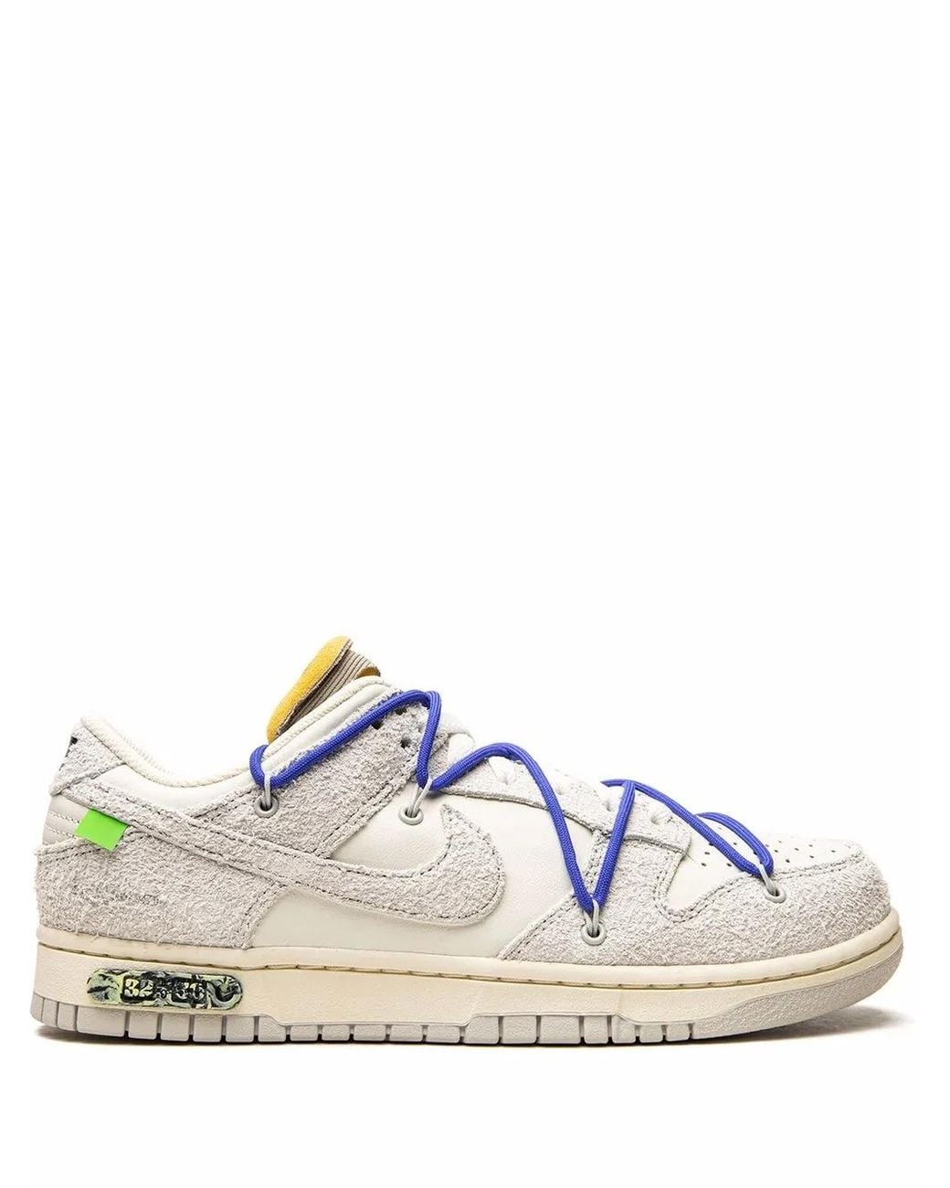 NIKE X OFF-WHITE Blue X Off- Dunk Low "Lot 32" Sneakers