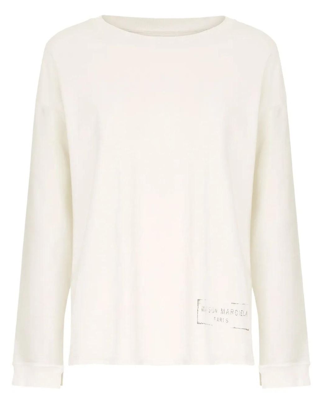 Maison Margiela White Round-Neck Jumper