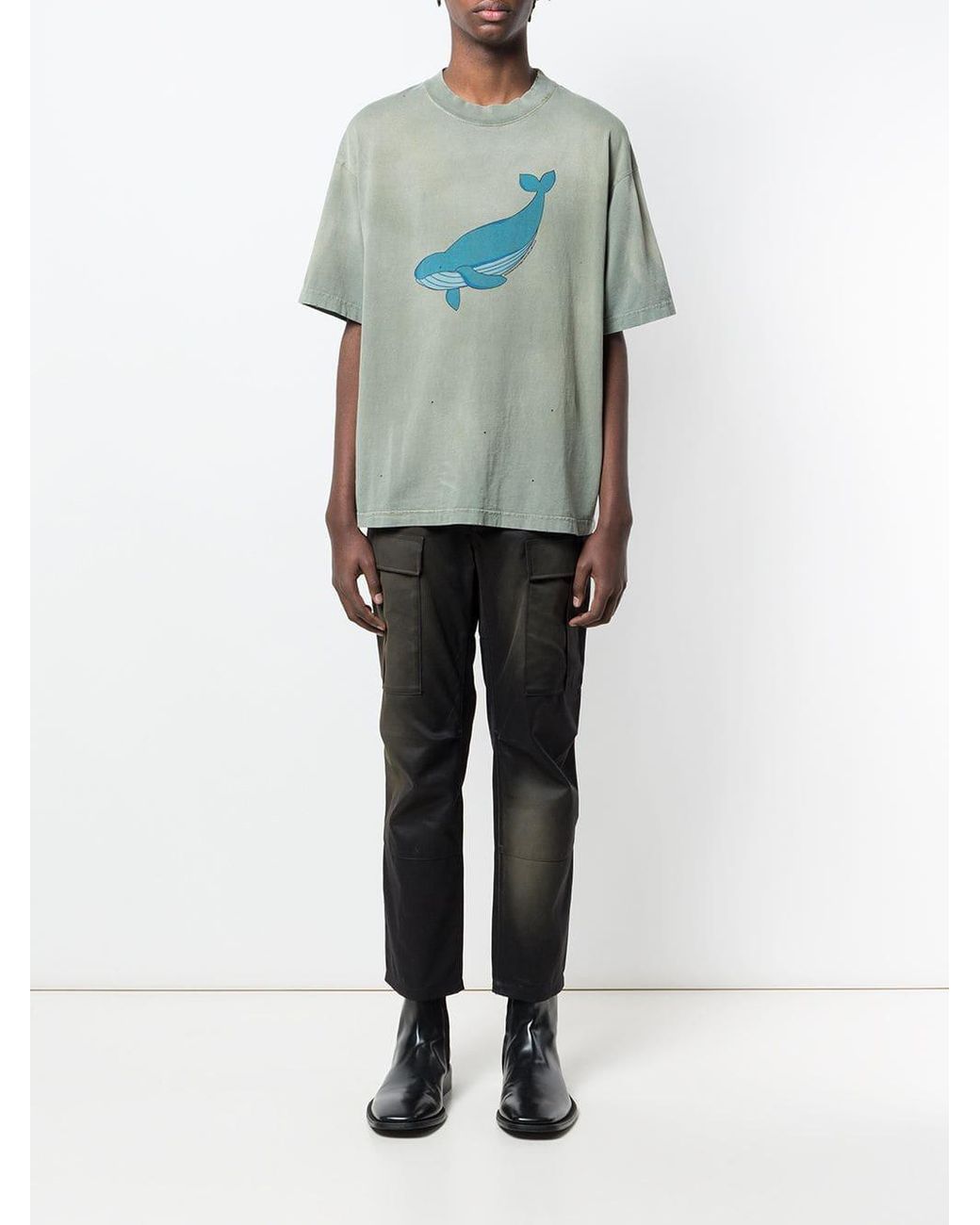 Balenciaga Cotton Exclusive To Farfetch - Whale Print T-shirt in Green for  Men | Lyst