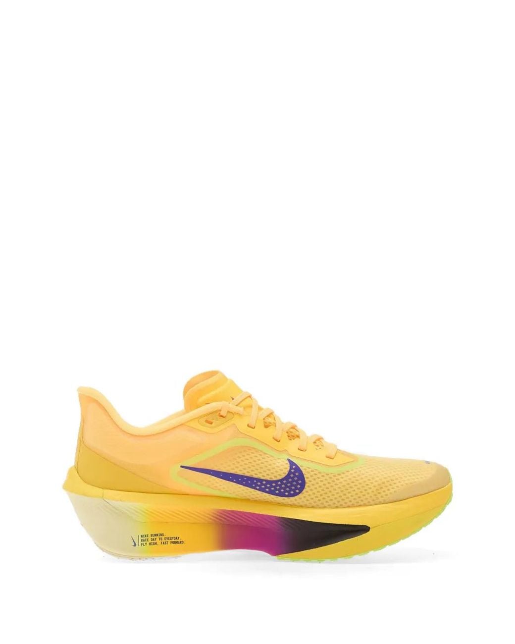 Nike Yellow Zoom Fly 6 Lace-Up Sneakers for men