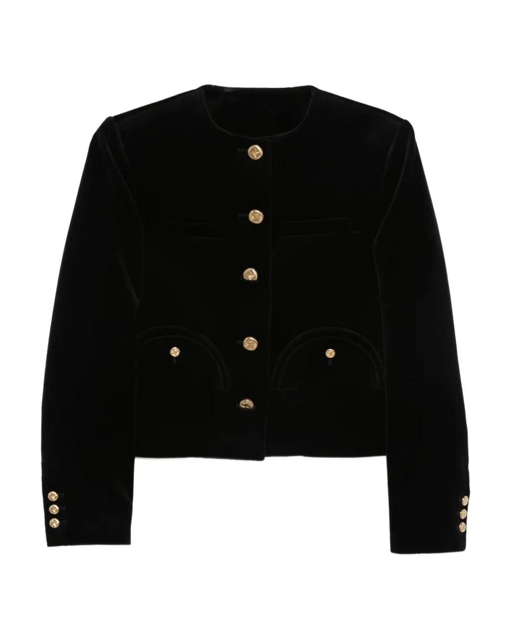 Blazé Milano Black Button-Fastening Cotton-Blend Jacket