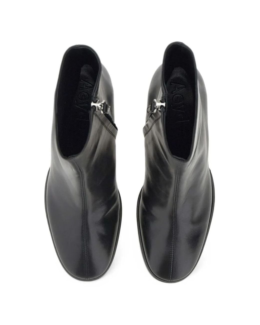 Aeyde Black Dorothy Sculptural-Heel Ankle Boots