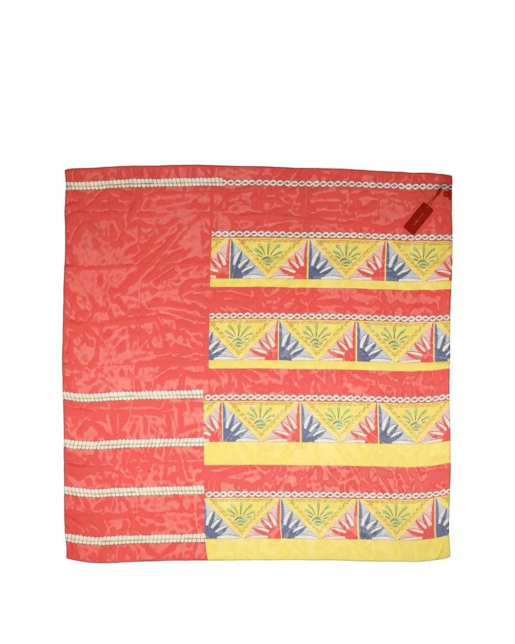 Dolce & Gabbana Red Silk Printed Square Foulard Scarf