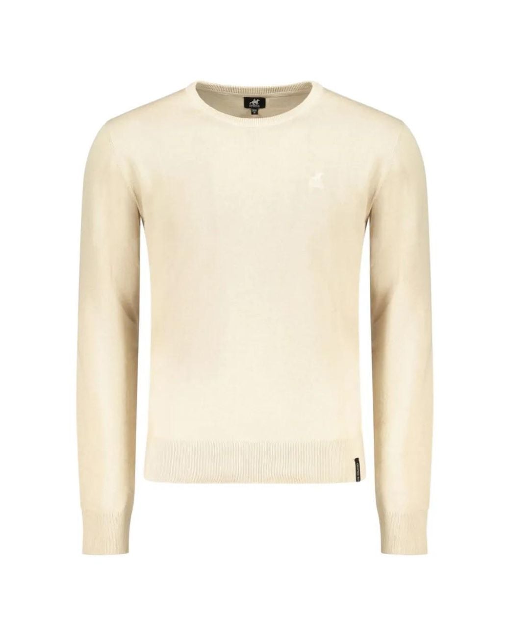 U.S. Grand White Logo-Embroidered Crew-Neck Sweater for men