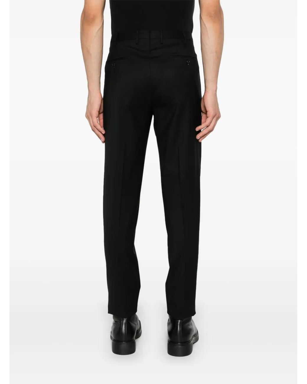Incotex Black Tailored Trousers for men