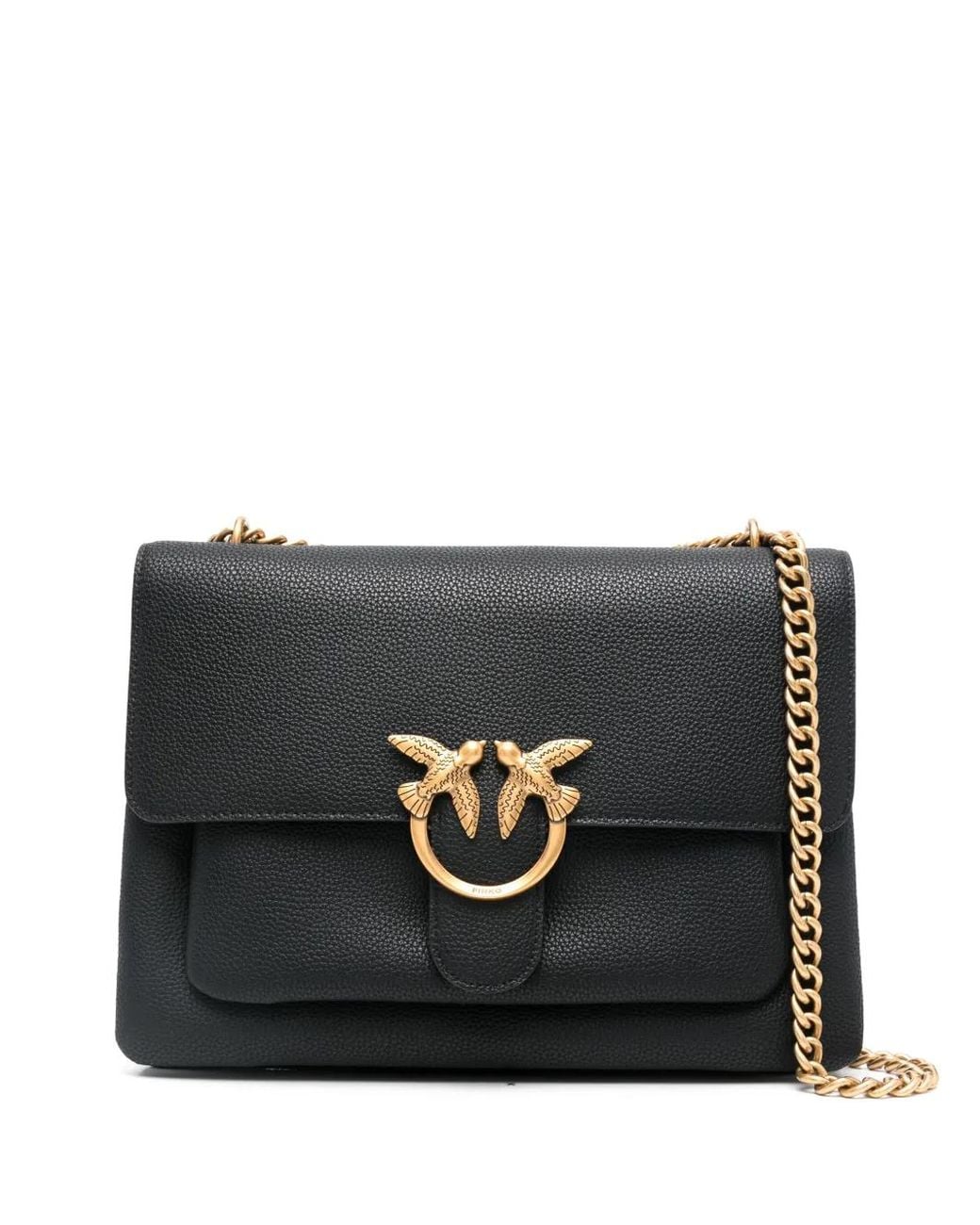 Pinko Black Love One Soft Shoulder Bag